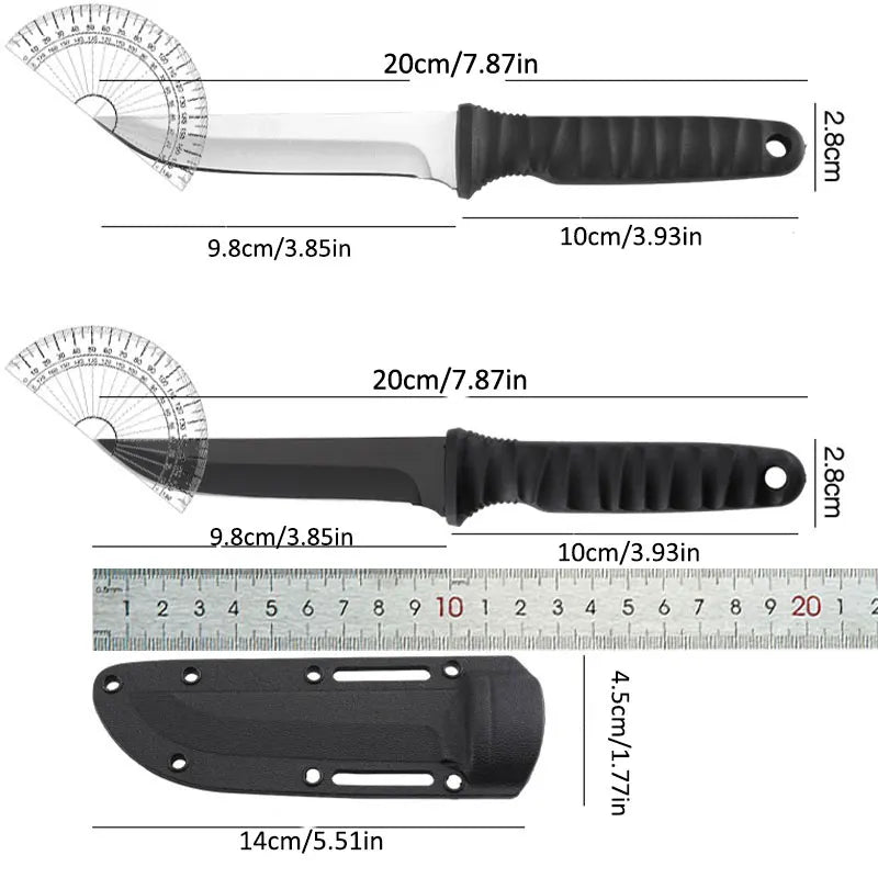 1pc stainless steel mini knife, camping survival, portable knife, fruit knife