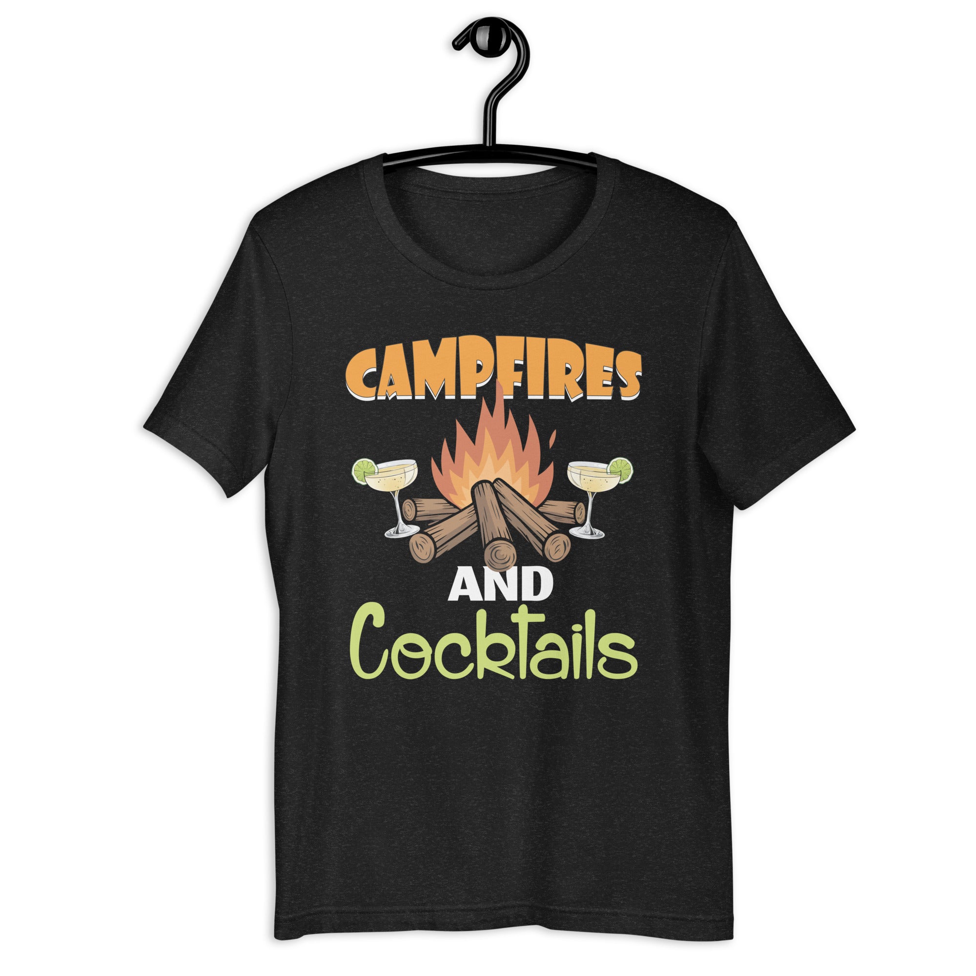 camping-campfires-and-cocktails-graphic-funny-women-camping-unisex-t-shirt