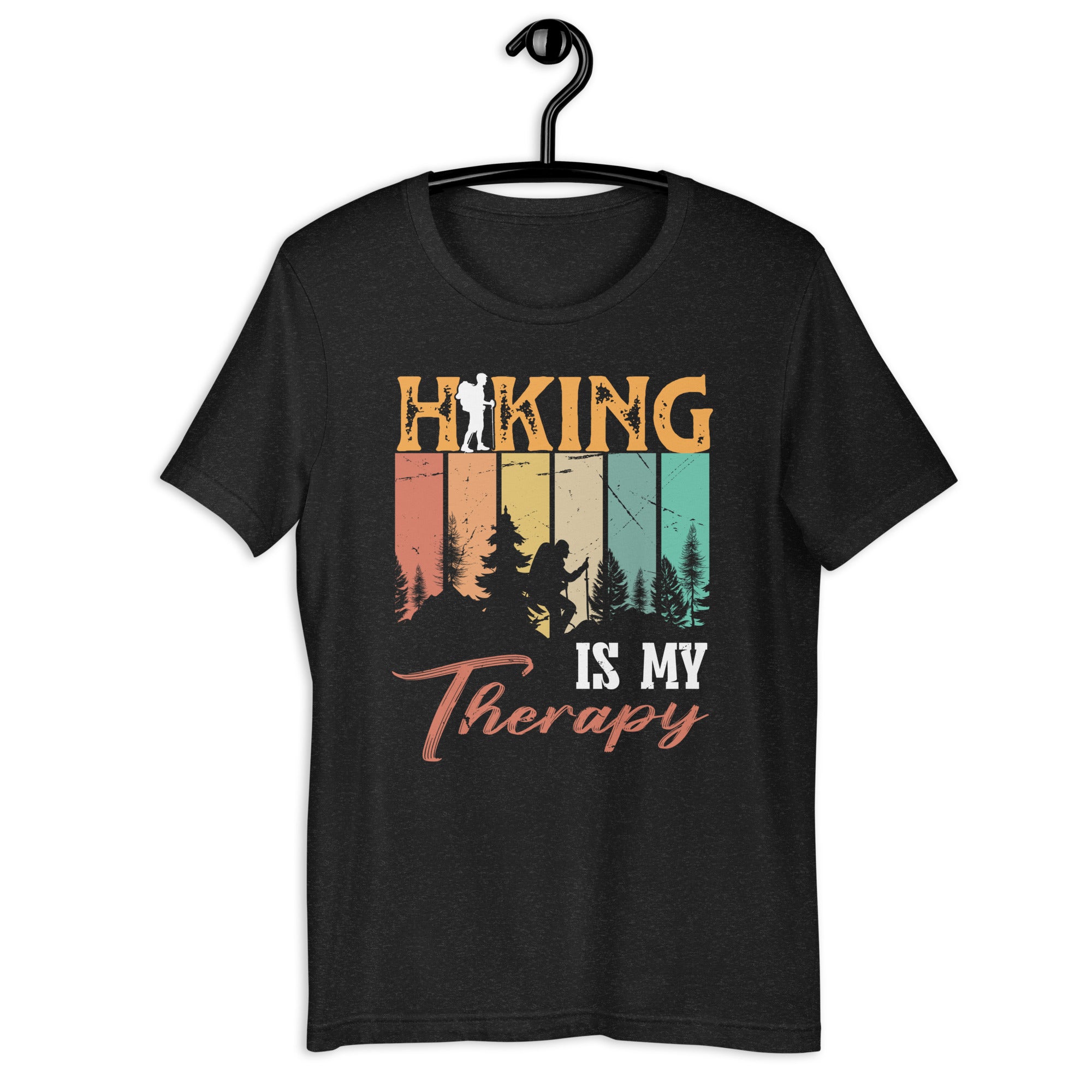 gifts-for-hikers-hiking-is-my-therapy-camping-hiking-unisex-t-shirt